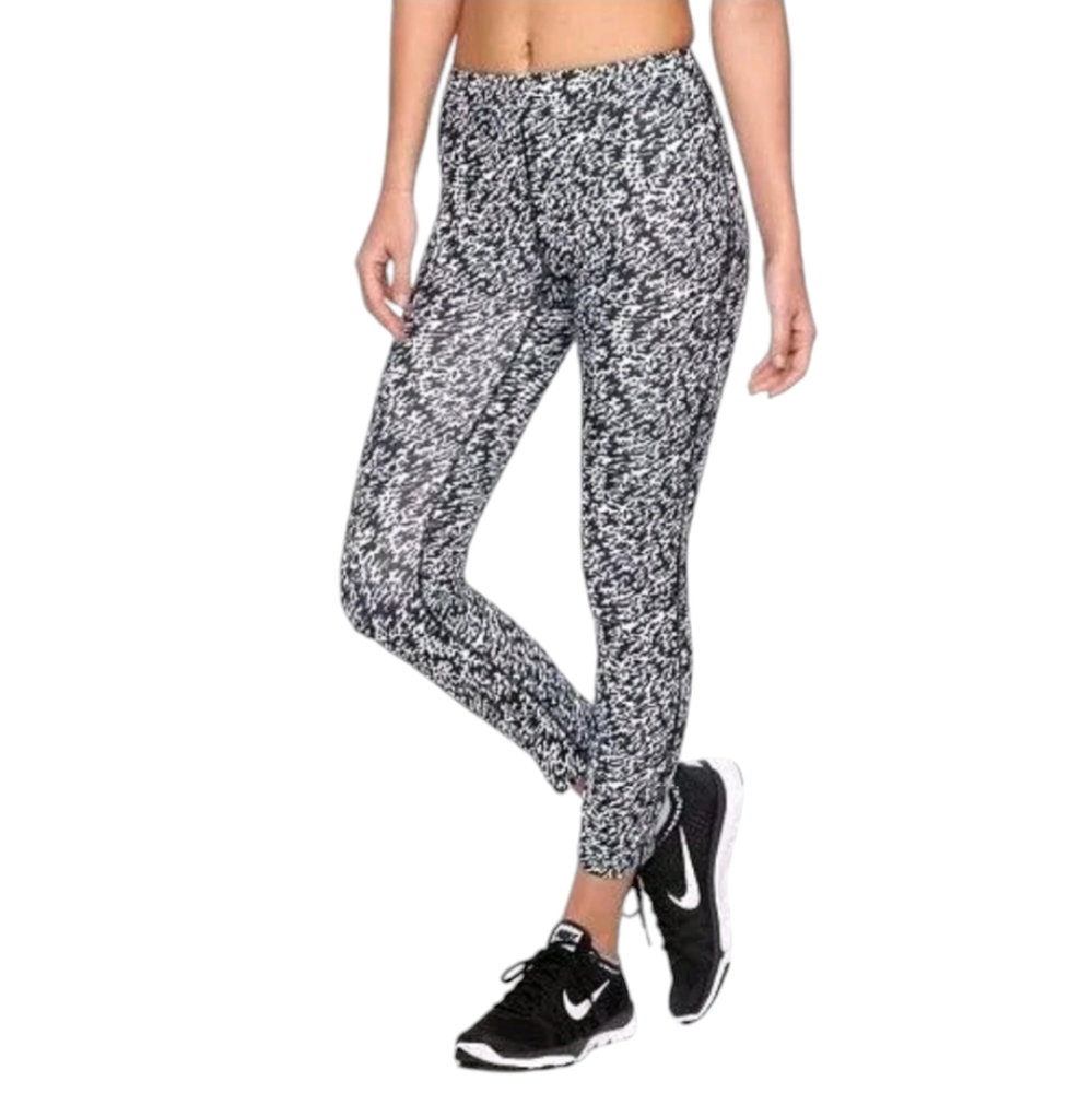 Nike Women's Pronto ESSENTIAL‎ Running Black White Crop Pants Tights Small